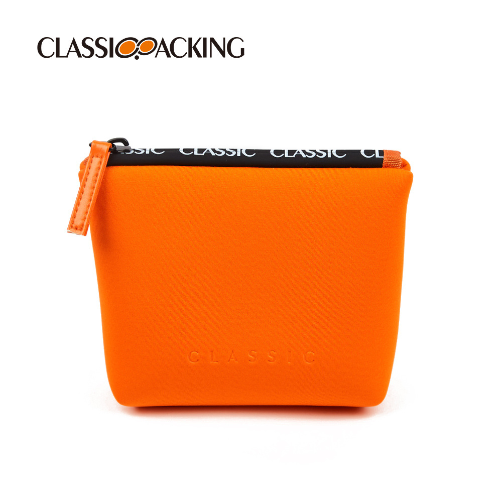 Bolsa de cremallera de diseño de nicho simple color sólido suministros de belleza bolsa de almacenamiento de material de poliéster bolsa de lavado