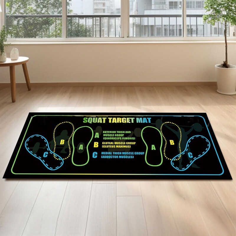 Simple Pilates Squat Fitness Mat, Soft Diatomite Floor Mat with Footprint Design, Dirt-Resistant and Wear-Resistant Exercise Mat, Private Label and Dropshipping Available