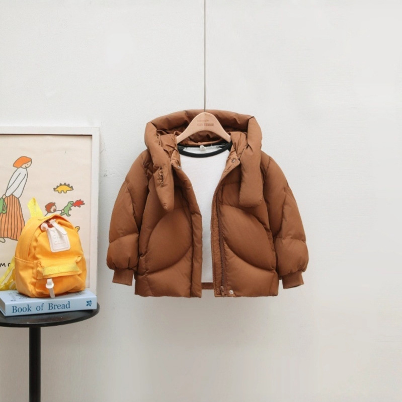 Niños blancos de invierno otoño invierno 2025 nuevo bebé tres prevención ropa de invierno chaqueta caliente de invierno para niños y niñas