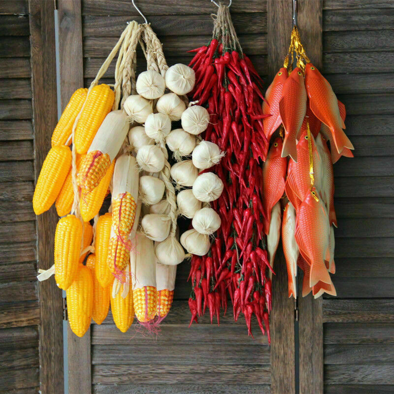仿真水果蔬菜模型辣椒大蒜挂件餐厅农家乐饭店庭院装饰挂饰道具