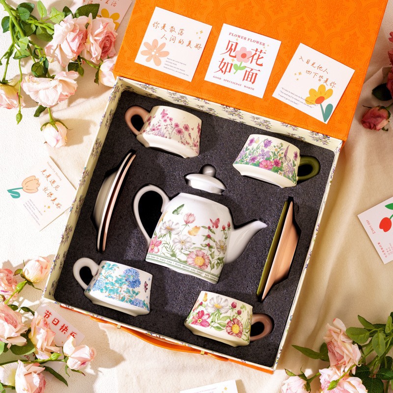 "Secret Garden" serie tazas de café de alta calidad exquisita taza de regalo caja de regalo de boda conjunto de tazas de pareja