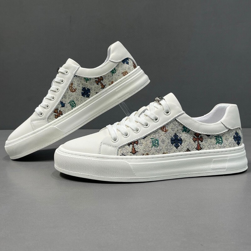 2025 Summer New Low-Top Genuine Leather Men's Trendy Shoes, Fashionable White Men's Shoes, Breathable Versatile Casual Sports Sneakers 2025 Summer New Low-Top Genuine Leather Men's Trendy Shoes, Fashionable White Men's Shoes, Breathable Versatile Casual Sports Sneakers