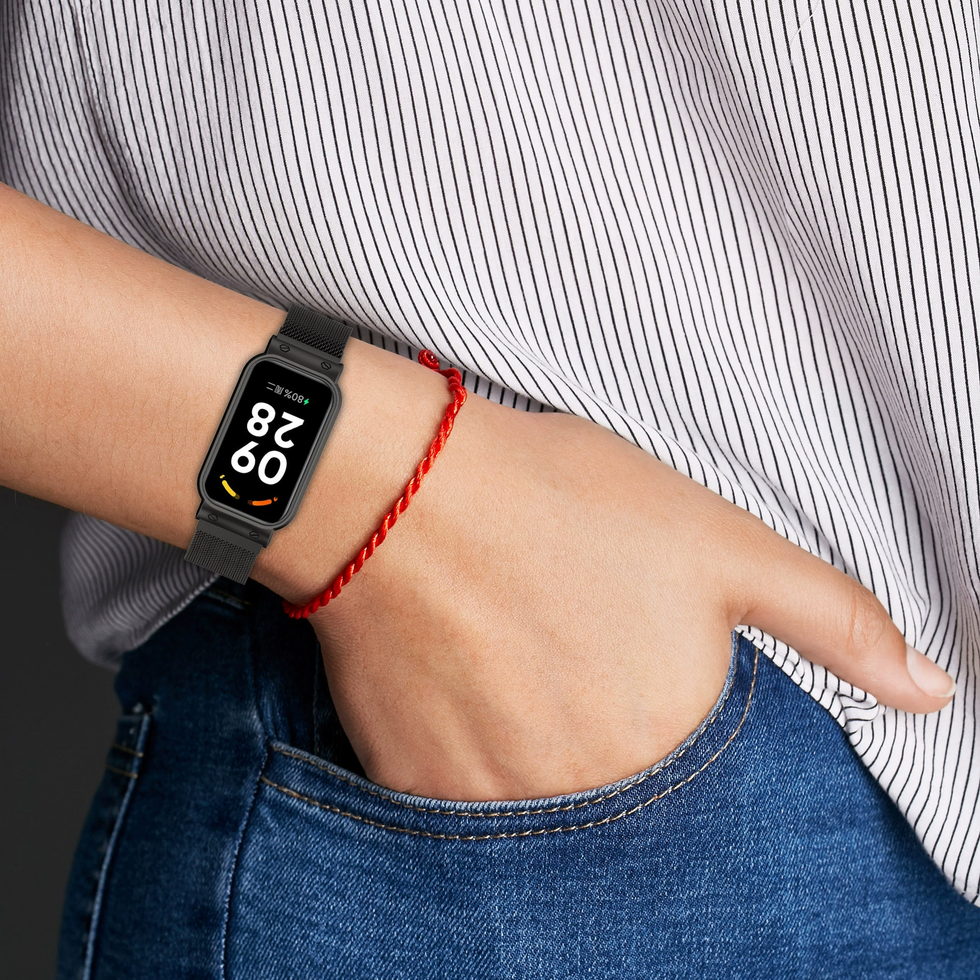 Подходит для Redmi Bracelet 2, металлический корпус (чехол) для Redmi Band2, совместим с ремешком 18 мм, оптовая поставка