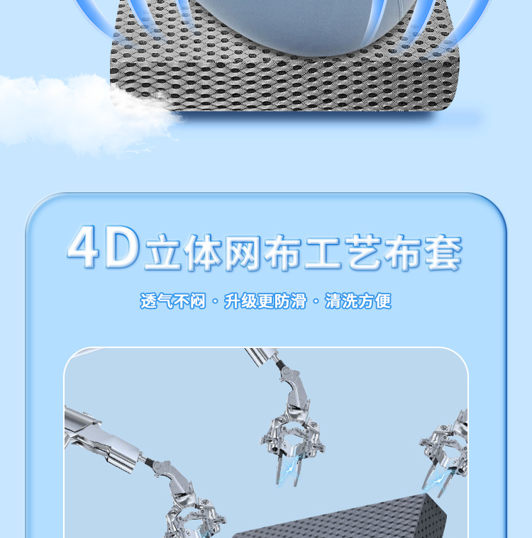 Breathable Washable 4D Air Fiber Rehabilitation Nursing Pad Free Inflatable Anti Decubitus Mattress for the Elderly