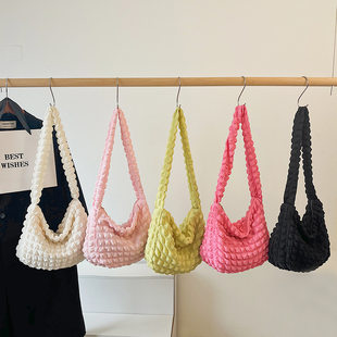 Capacious one-shoulder bag