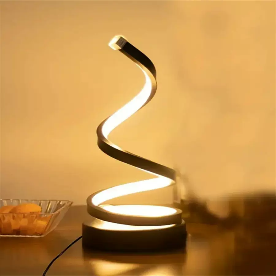 创意条形螺旋台灯LED三色无极调光氛围台灯酒吧酒店卧室装饰台灯