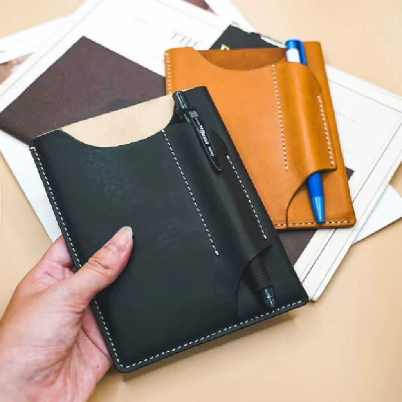 Кожаный чехол для ноутбука A6 из искусственной кожи, зажим для ручки, уличный портативный блокнот, сменный блокнот с отрывными листами и крышкой для ручки