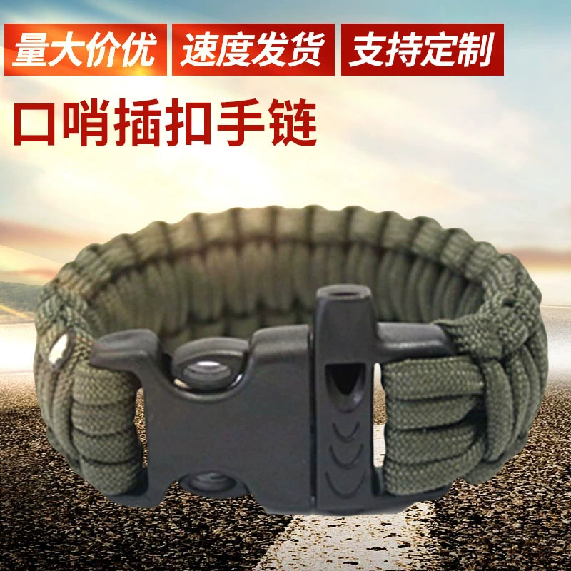 Амазонка горячая Распродажа свисток пряжка зонтик веревка браслет Открытый зонтик веревка браслет выживания жизнь веревка ремешок