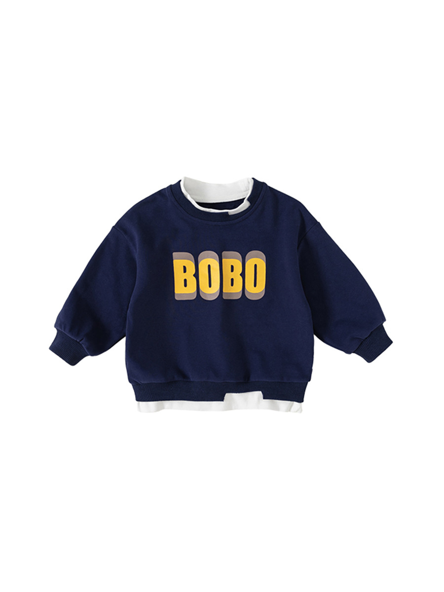 Ropa infantil Youbao, conjunto de dos piezas, sudadera con letras, versión coreana, nueva colección de primavera y otoño, tops para niñas, camisetas tipo jersey para niños