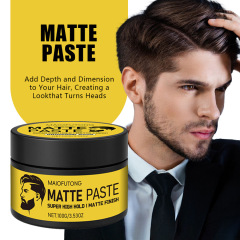 跨境亚马逊Hair matte clay哑光成型发蜡膏头发造型强力定型发泥
