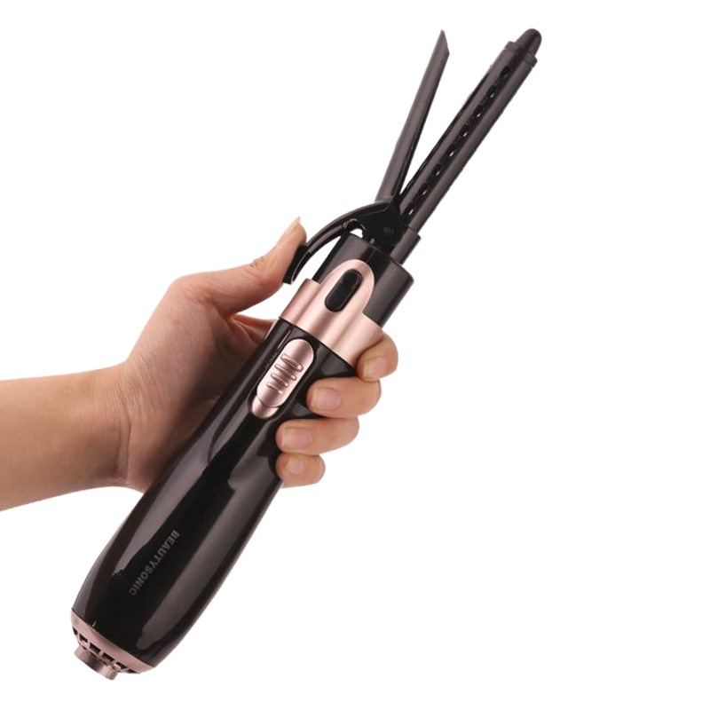 Transfronterizo multi-funcional Cuatro en Uno de aire caliente peine negativo Ion húmedo y seco secador de pelo peine onda plancha de pelo image 1