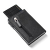 Cross -border new three -fold magnetic absorbing anti -theft credit card bag side push aluminum combination automatic pop -up RFID card box wallet