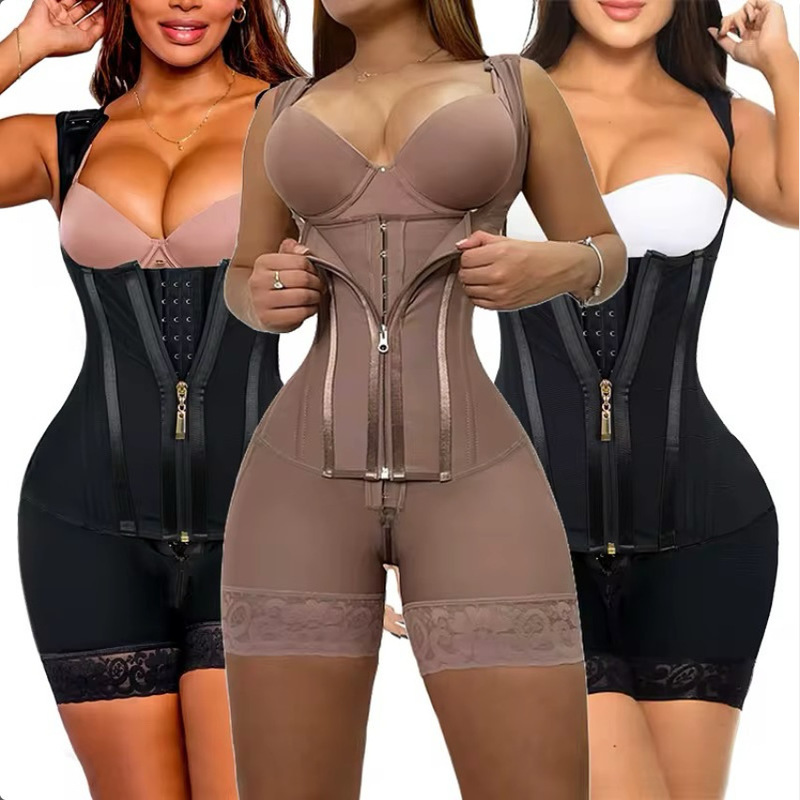 European and American plus size Waist Shaping Tunic Thin Shoulder Strap Buckle Zipper Tight Waist Tight Body Shaping Tunic European and American plus size Waist Shaping Tunic Thin Shoulder Strap Buckle Zipper Tight Waist Tight Body Shaping Tunic