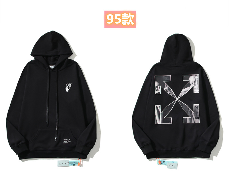 Marca de moda offwhite graffiti religioso pintura al óleo impresión de flecha hombre y mujer suelta OW pareja alta calle hoodie abrigo