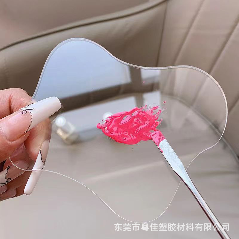 亚克力调色盘 异形不规则亚克力高透美甲胶调色盘 美甲店专用