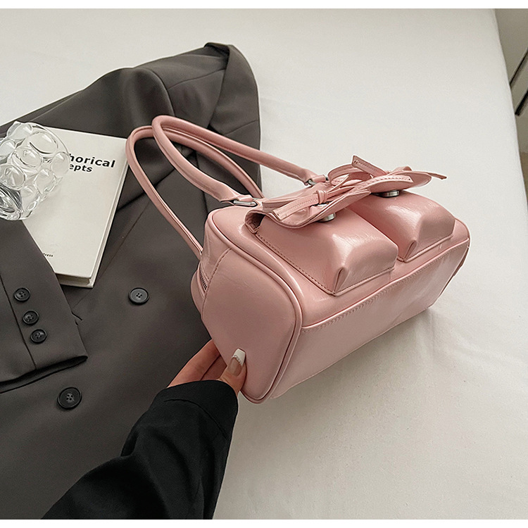 Elegant Women's Ballet Style Shoulder Bag With Bowknot Detail_voghion.com
