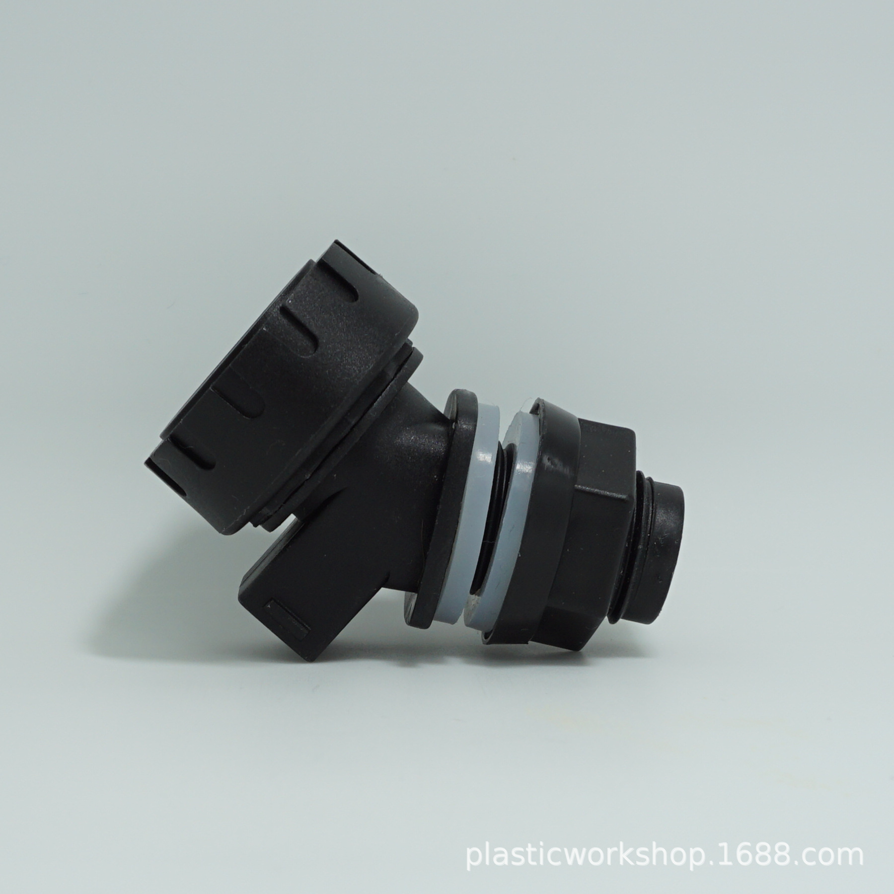 All-black bucket faucet with a rotary knob for brewing wine bottles, dust cover, dust plug, bucket faucet Specification drawing