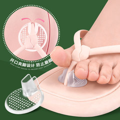 Small round anti-slip toe loop sandals GEL transparent anti-wear front pad toe loop high heels with herringbone design