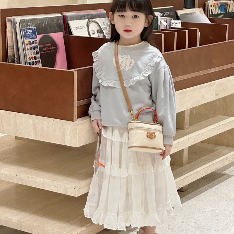 Lichi pola coreana bolso de hombro de niñas moda mini bolso de mano para niños 2025 nuevo bolso de maquillaje infantil
