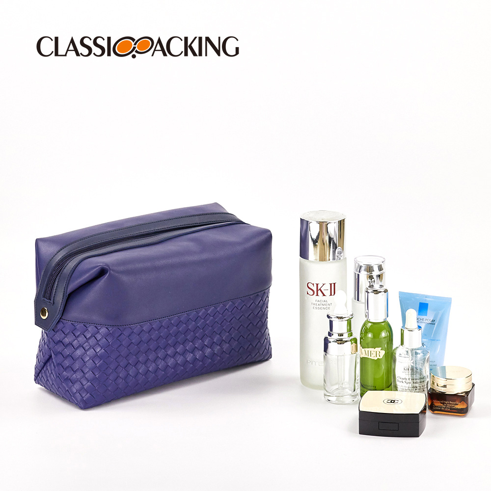 Europeo y Americano retro bolsa de cosméticos A Cuadros suministros cosméticos bolsa de almacenamiento bolsa de lavado a prueba de agua portátil para viaje de negocios impresión de la insignia