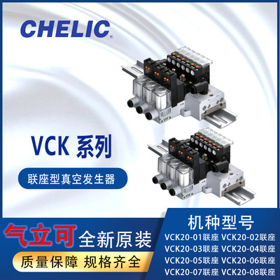 Совместный вакуумный генератор серии CHELIC VCK VCK20-08-DC24V-L-P04-S8-C