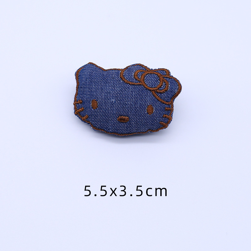 牛仔布艺充棉小猫diy饰品配件儿童蝴蝶结花朵配饰装饰品服装辅料|undefined