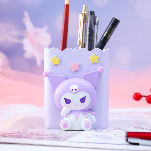 Creative European-style doll pen holder ornaments, cute and cute Guigui rabbit children's study desk decorations
