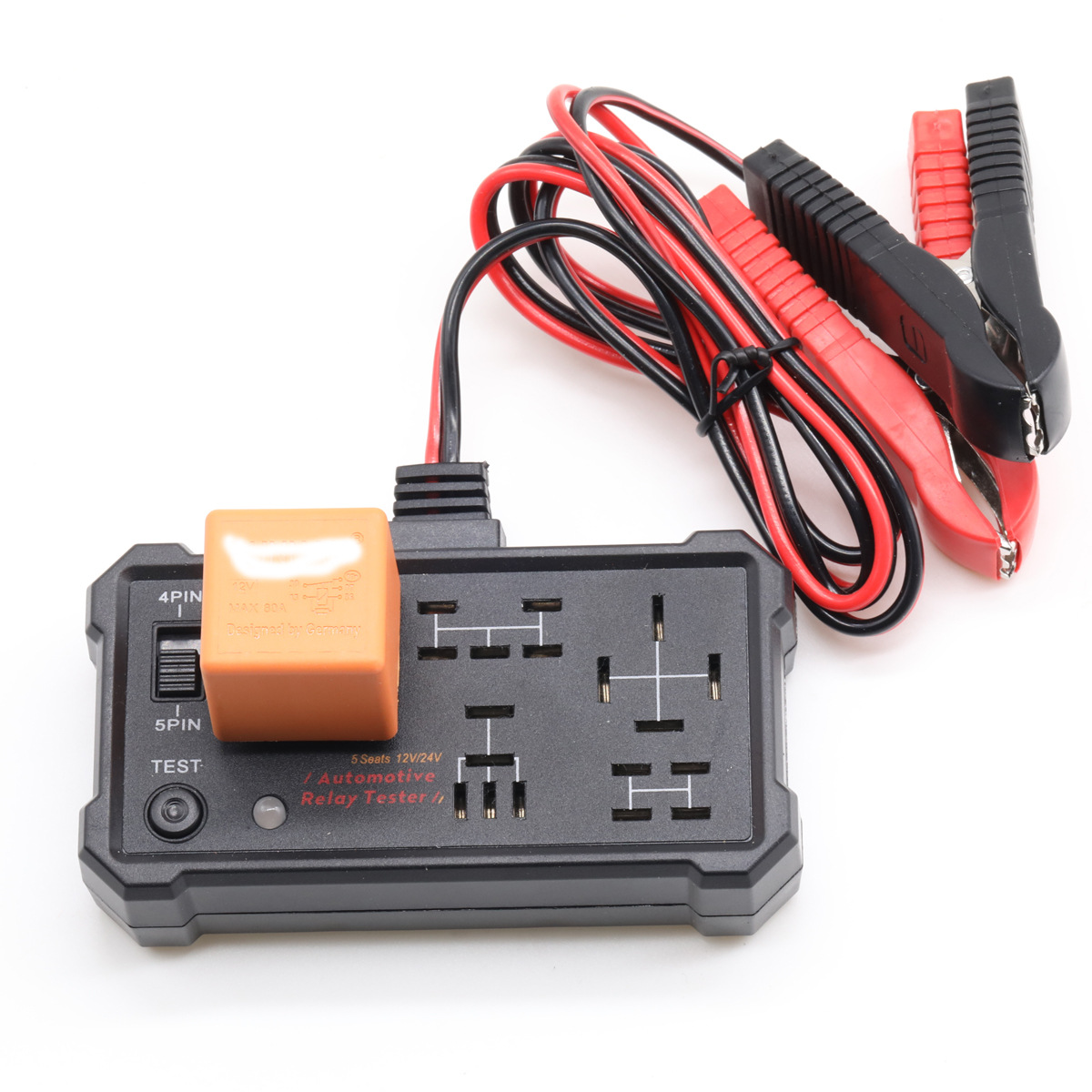 Car Fuse Box Relay Tester New Model 4-Pin 5-Pin Universal 12V/24V Relay Testing Tool