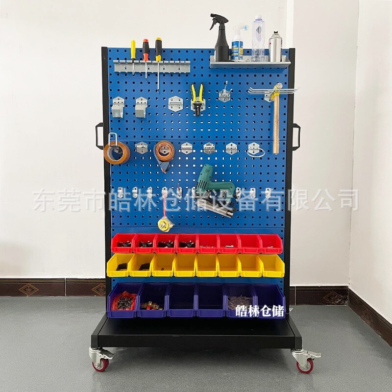 厂家供应双面移动螺丝架车间物料整理架五金工具存放挂钩展示架