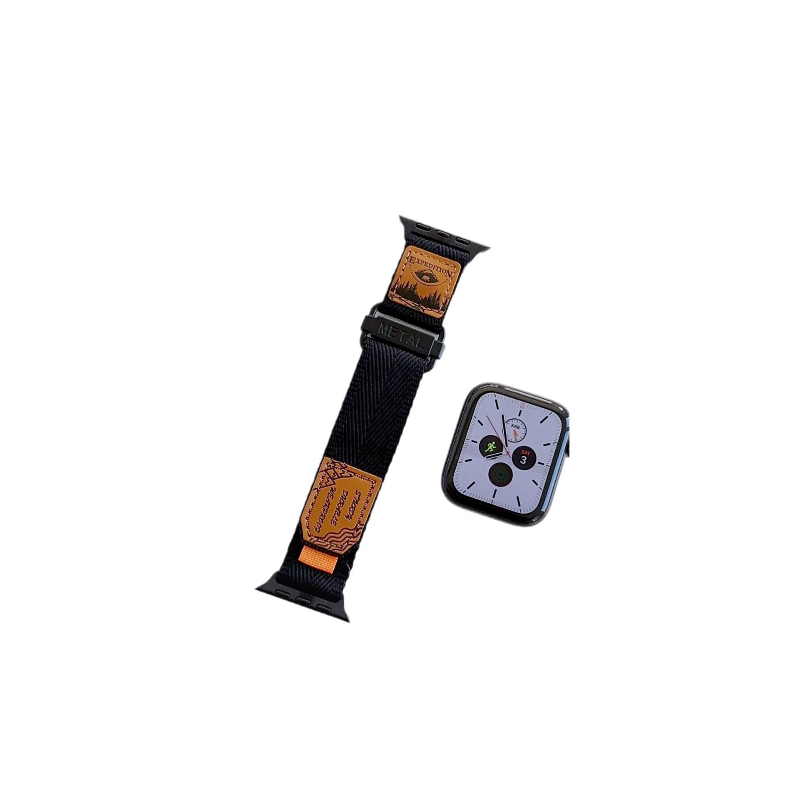 Совместимо с Apple Watch 3 4 5 6 7 8 9 серия SE, ремешок, ремешок для iWatch из нейлона/кожи по торгам