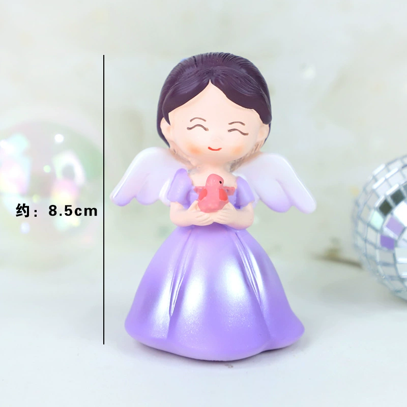 Cake topper resin (Sara) with golden ball cloud and princess fairy figures, hand‑made, 0.098 kg