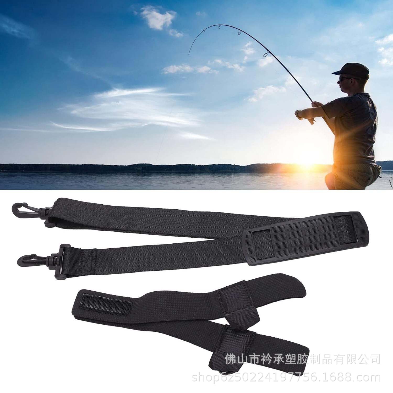 厂家批发路亚束竿带钓竿绑带肩带魔术贴绑带鱼竿渔具配件鱼竿背带