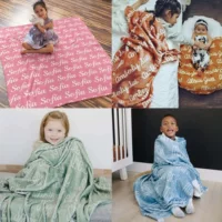 Etsy Amazon имя новорожденного индивидуальное фланелевое одеяло День рождения Детское Имя одеяло детское Подарочное одеяло