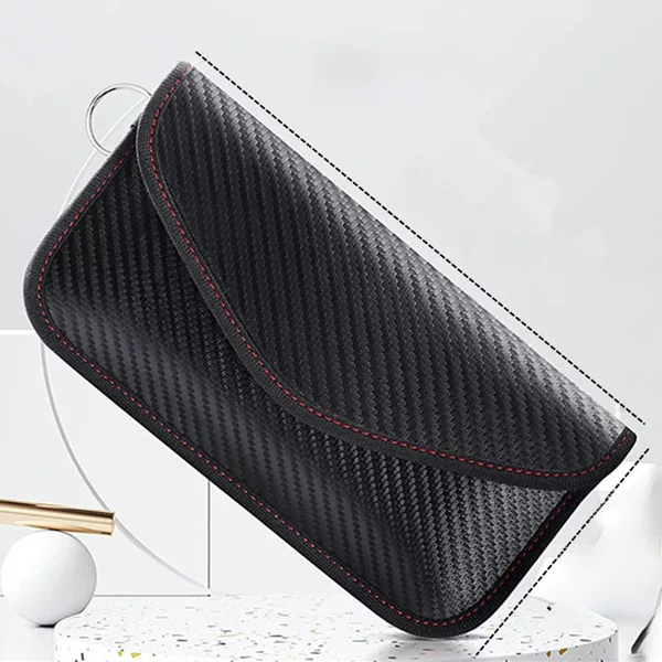 2024 Amazon Carbon Fiber Rfid Car Key Shielding Bag Faraday Bag Anti-Theft Anti-Scan Key Fob Case
