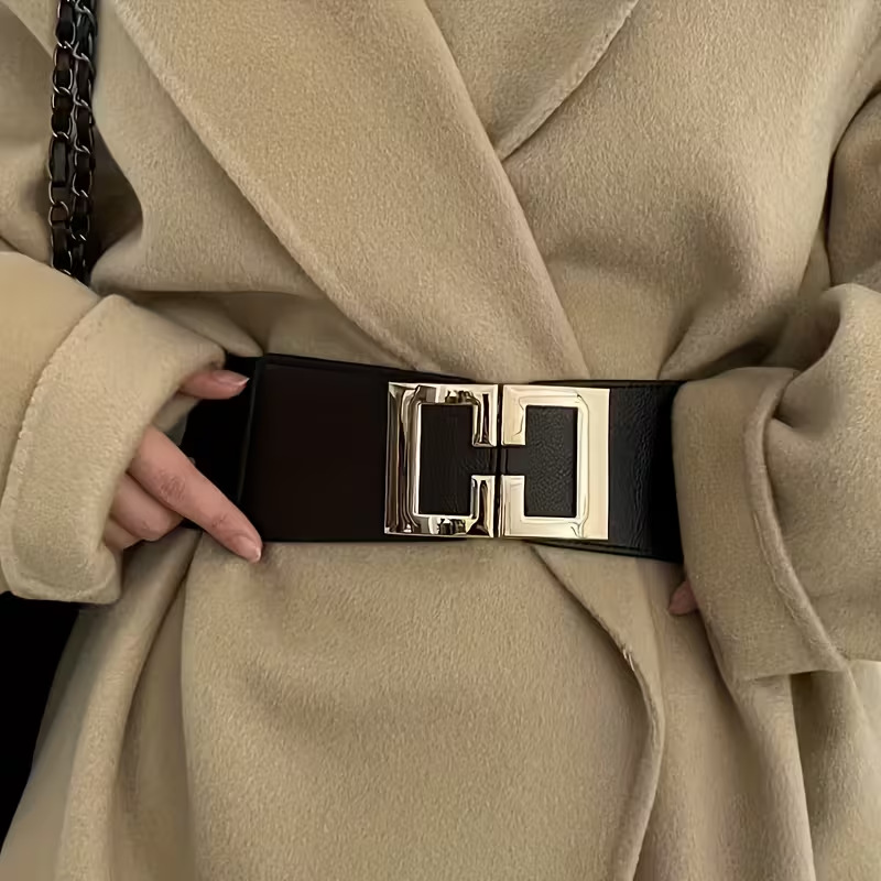 Breiter Elastischer Taillengürtel Für Damen Als Dekozubehör_voghion.com