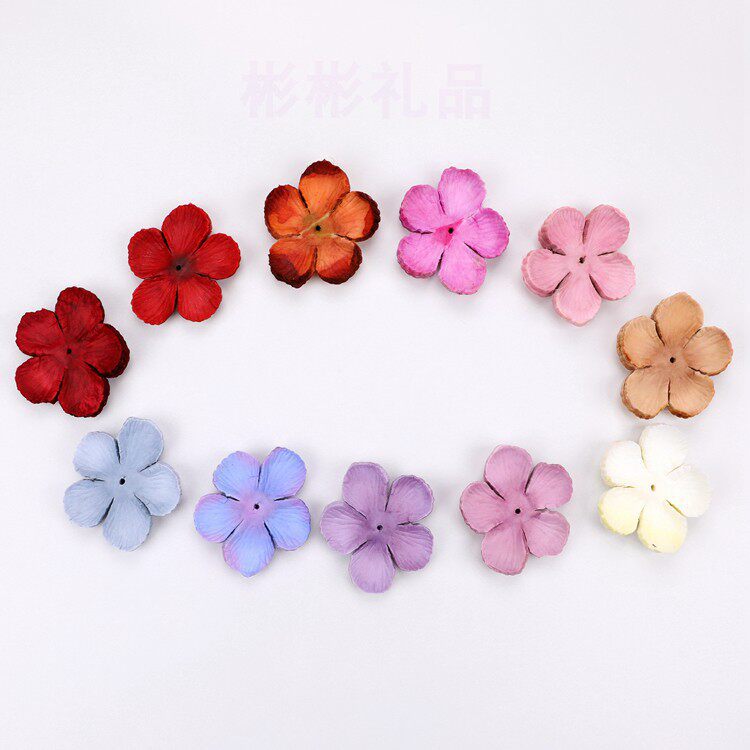 直径6.5cm不规则五瓣桃花梅花瓣手工DIY材料名族服饰头花婚礼撒花