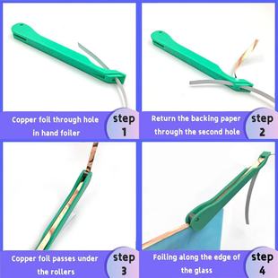 Cross-Border Popular Stained Glass Handmade Copper Foil Tool Stained Glass Hand Foiler Tool