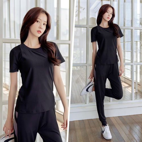 Women's Yoga Set 2024 Summer New Quick-Drying Exercise Clothes Loose and Slimming Gym Running Set