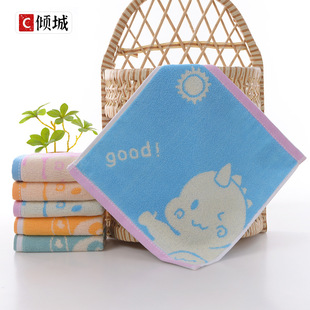 Cotton cartoon baby small square cotton terry children's face towel kindergarten baby face saliva towel