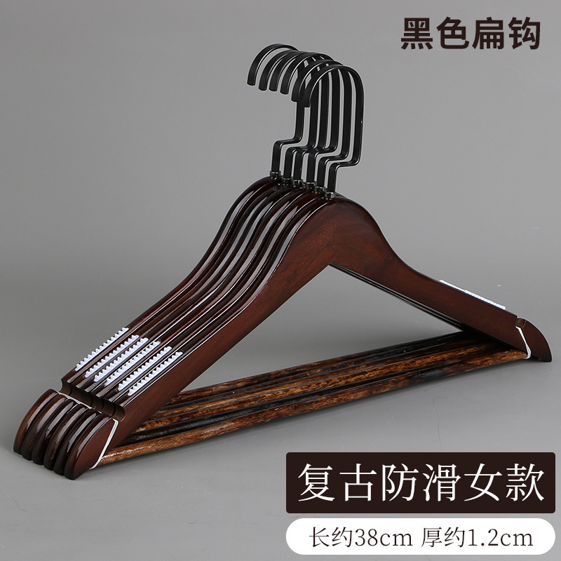 Perchas de madera maciza tienda de ropa hotel al por mayor soporte de ropa para el hogar dormitorio estante de ropa percha madera para adultos