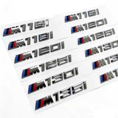 BMW 1 Series emblem modification: M emblem for 140i/118i/M120i/125I/135I/128I, side, front, and rear decals