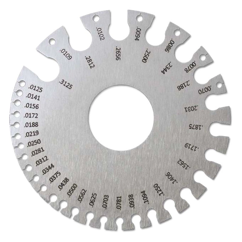 Нержавеющая сталь США Стандартный Калибр диаметра проволоки шаблон сварного шва инспекционный датчик толщины проволоки сварочный датчик оптом