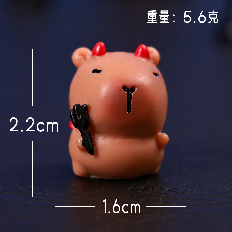 ハロウィン装飾品カピバラかわいい人形クリエイティブホームカー樹脂 diy 装飾装飾品工芸品|undefined