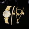 Watch, fashionable set, universal steel belt, earrings, necklace and bracelet, ring