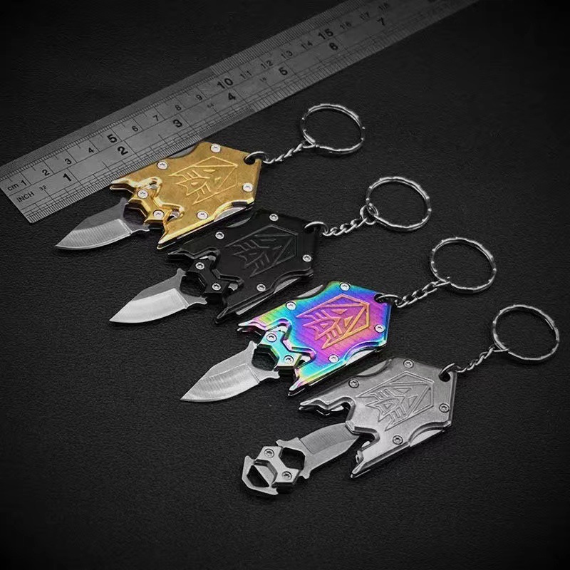 不锈钢迷你折叠刀 随身战术多用途户外钥匙小刀 礼品刀具口袋刀