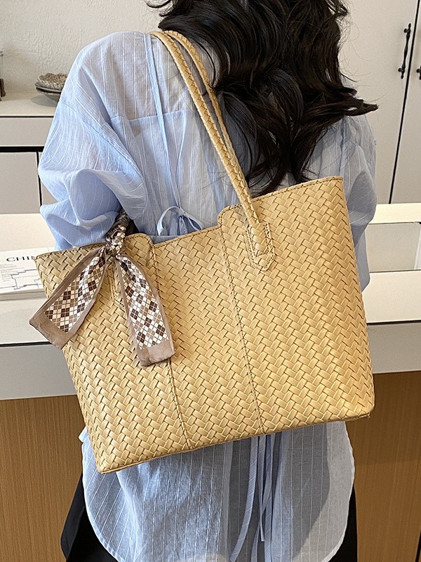 Bolsa de viaje de alta calidad para mujeres 2026 nueva moda transfronteriza de moda tejida exquisita de gran capacidad bolso de hombro