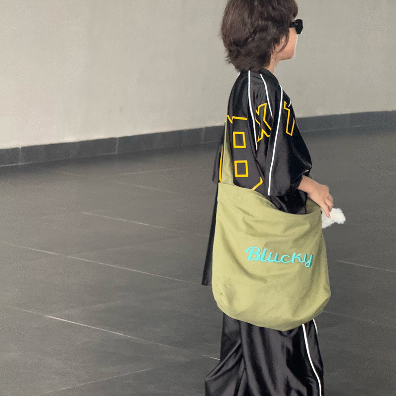 letras extranjeras, bolsas de hombro para niños y niñas, lindos colgantes de oso, bolsas de mochila para bebés, bolsas de lona para niños de gran capacidad, moda