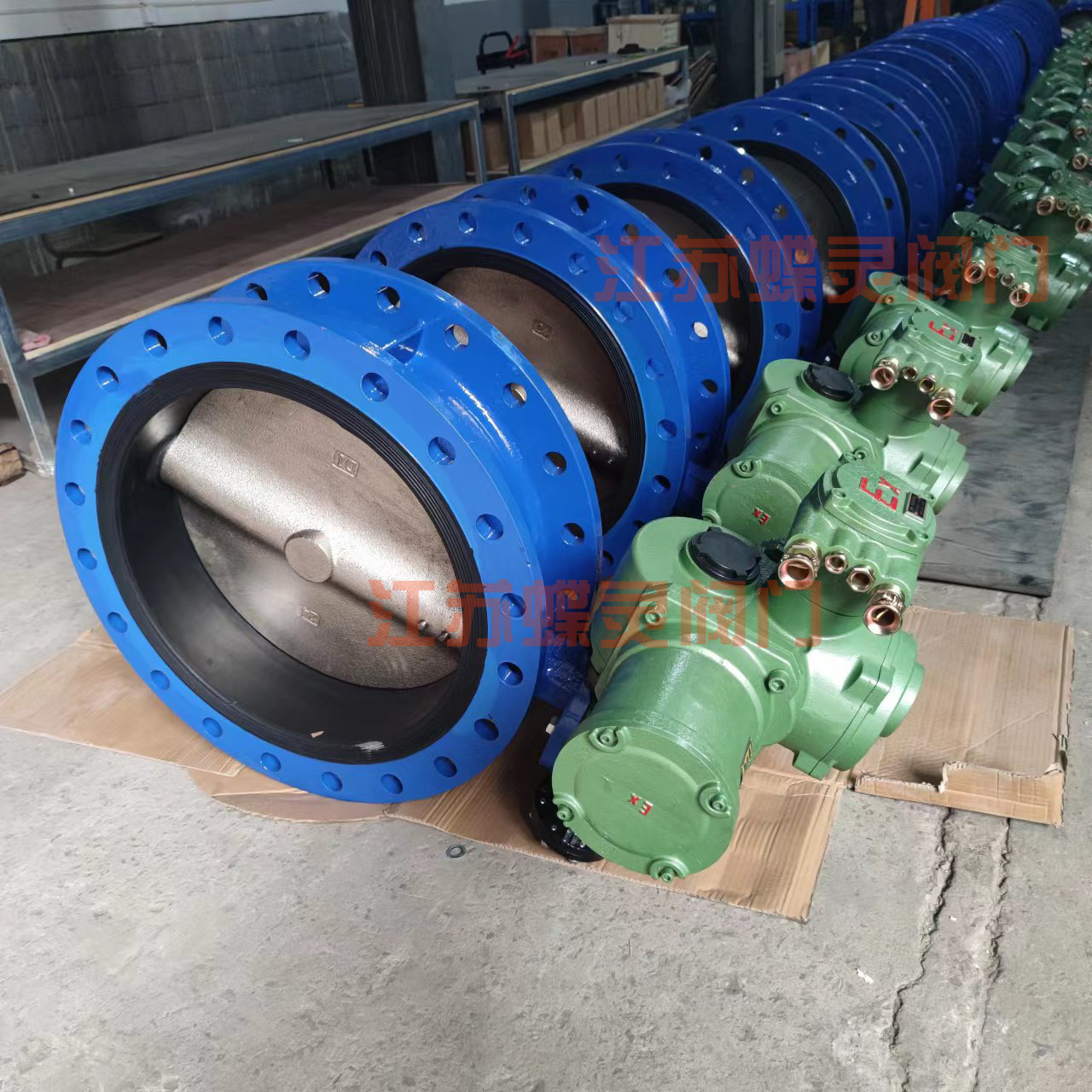 WSD94F-16Q DN800 矿用隔爆型电动蝶阀 AC660V瓦斯管道用法兰蝶阀