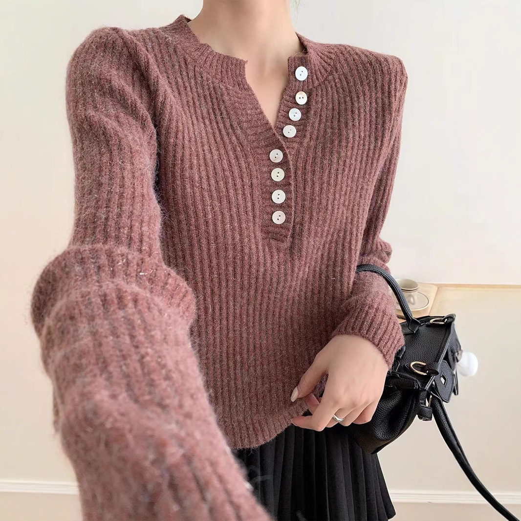 velvet solid color long-sleeve