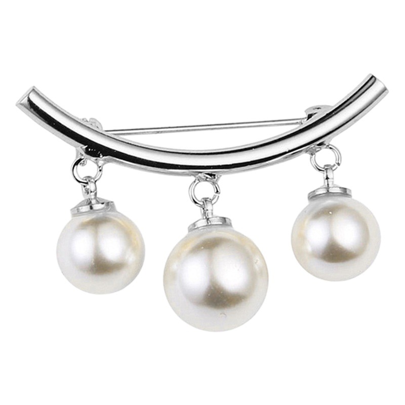 Broche de perlas elegante falda con cuello en V anti-exposición ramillete pin ropa fija accesorios de mujer PIN de cuello cardigan PIN